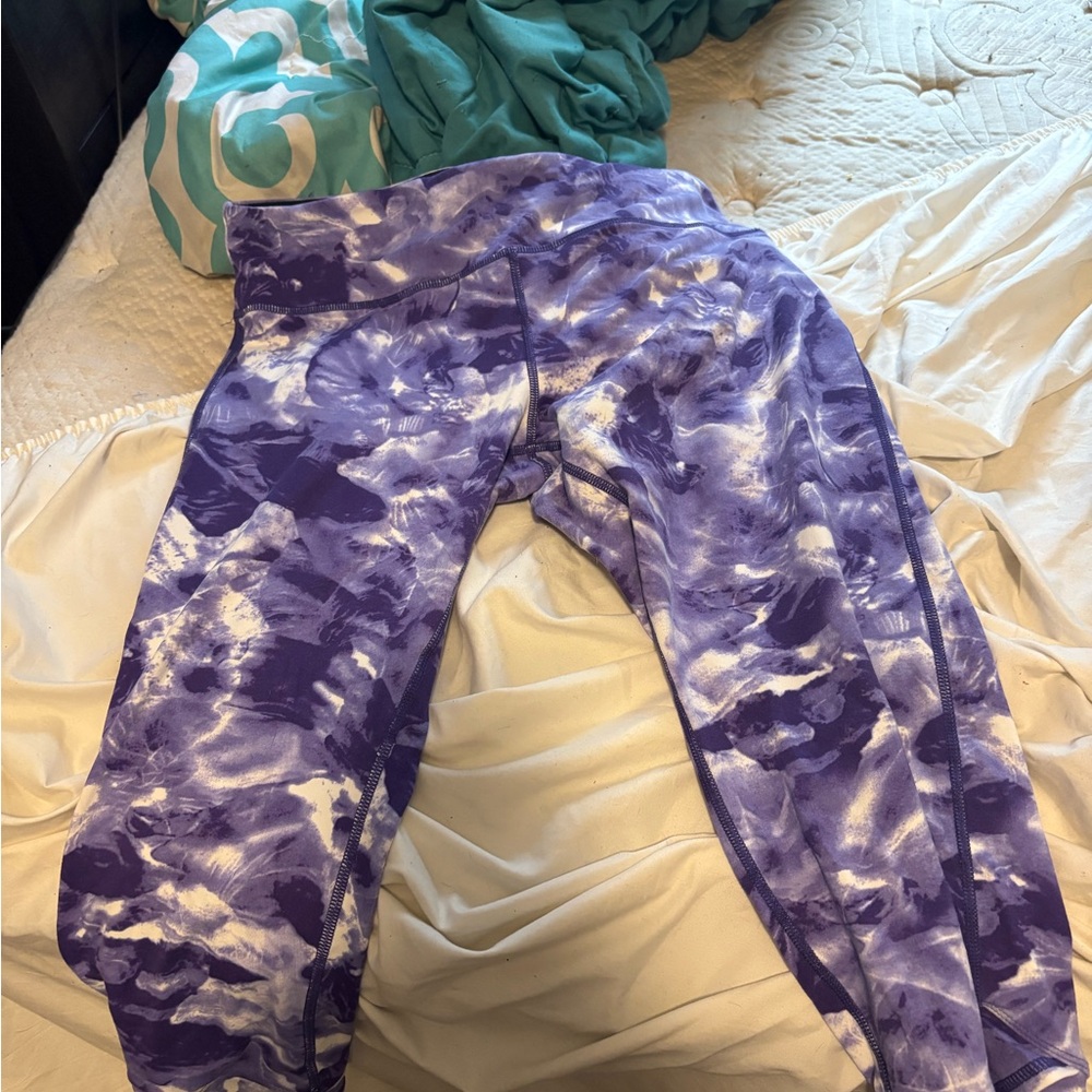 Tuff Athletics Kids Purple and White Leggings